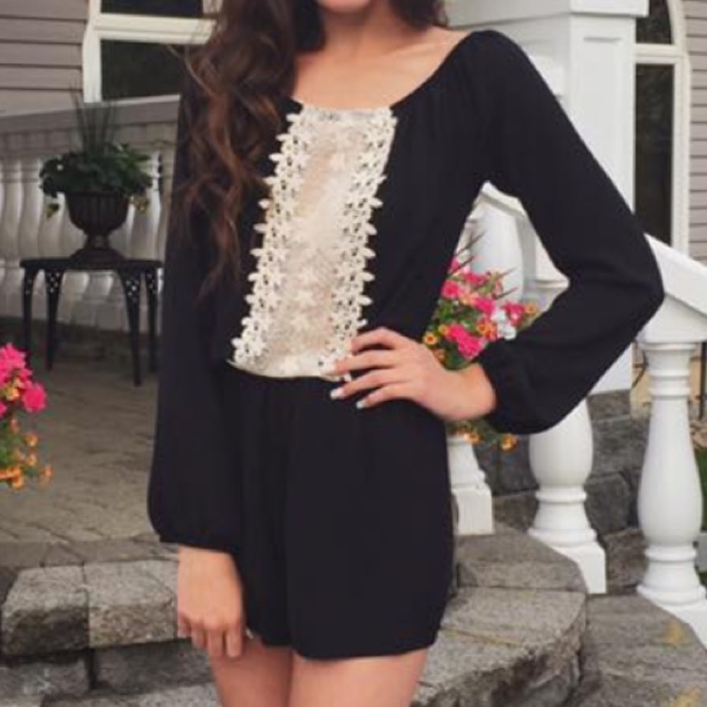 Black Strapless Romper - Picture 5 of 5